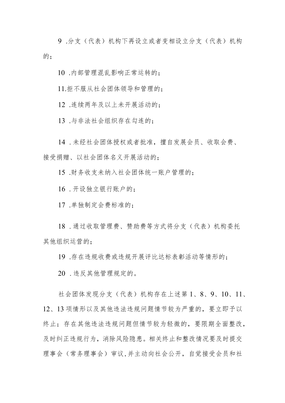 XX县规范社会团体分支（代表）机构专项整治行动实施方案.docx_第3页