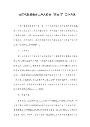 xx区气象局安全生产大检查“突击月”工作方案.docx