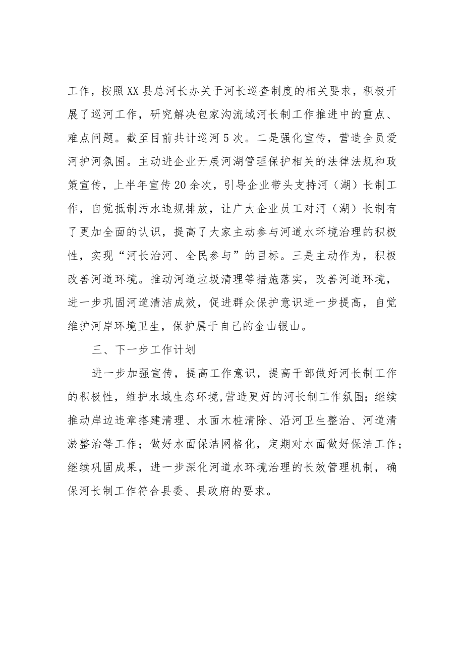 XX县经济信息和科技局2022上半河长制工作总结.docx_第2页