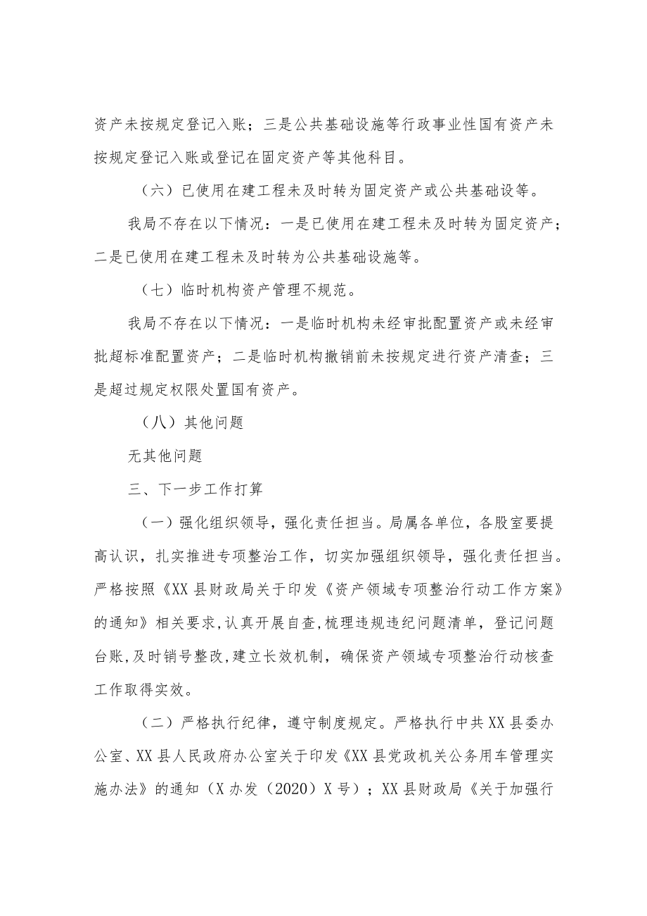 XX县退役军人事务局关于开展资产领域专项整治行动的自查报告.docx_第3页