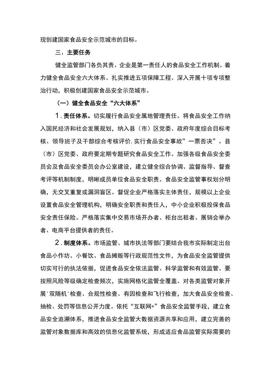 xx市创建国家食品安全示范城市工作实施方案.docx_第2页