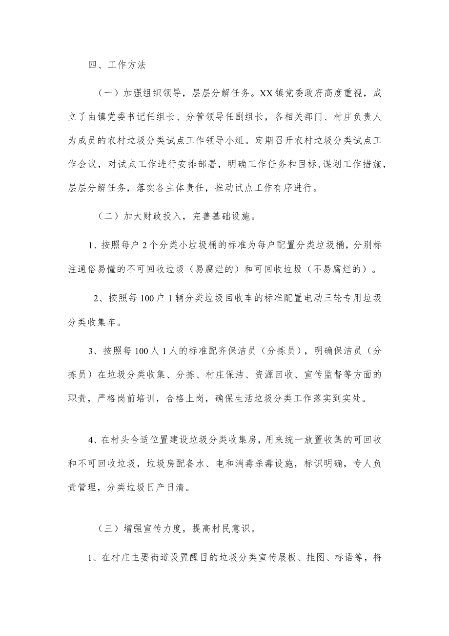 xx镇关于农村生活垃圾分类试点工作的实施方案.docx_第3页