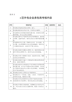 x区外包企业承包商考核内容.docx