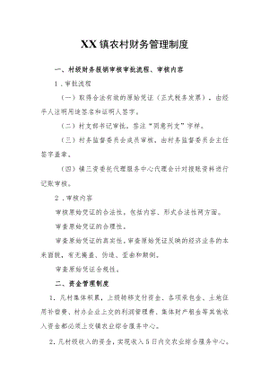 XX镇农村财务管理制度.docx