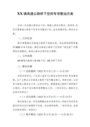 XX镇高速公路桥下路域环境专项整治.docx