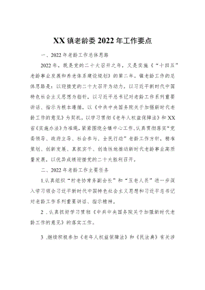 XX镇老龄委2022工作要点.docx