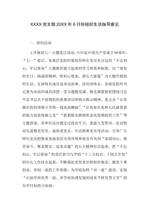 XXXX党支部20208月份组织生活指导意见.docx