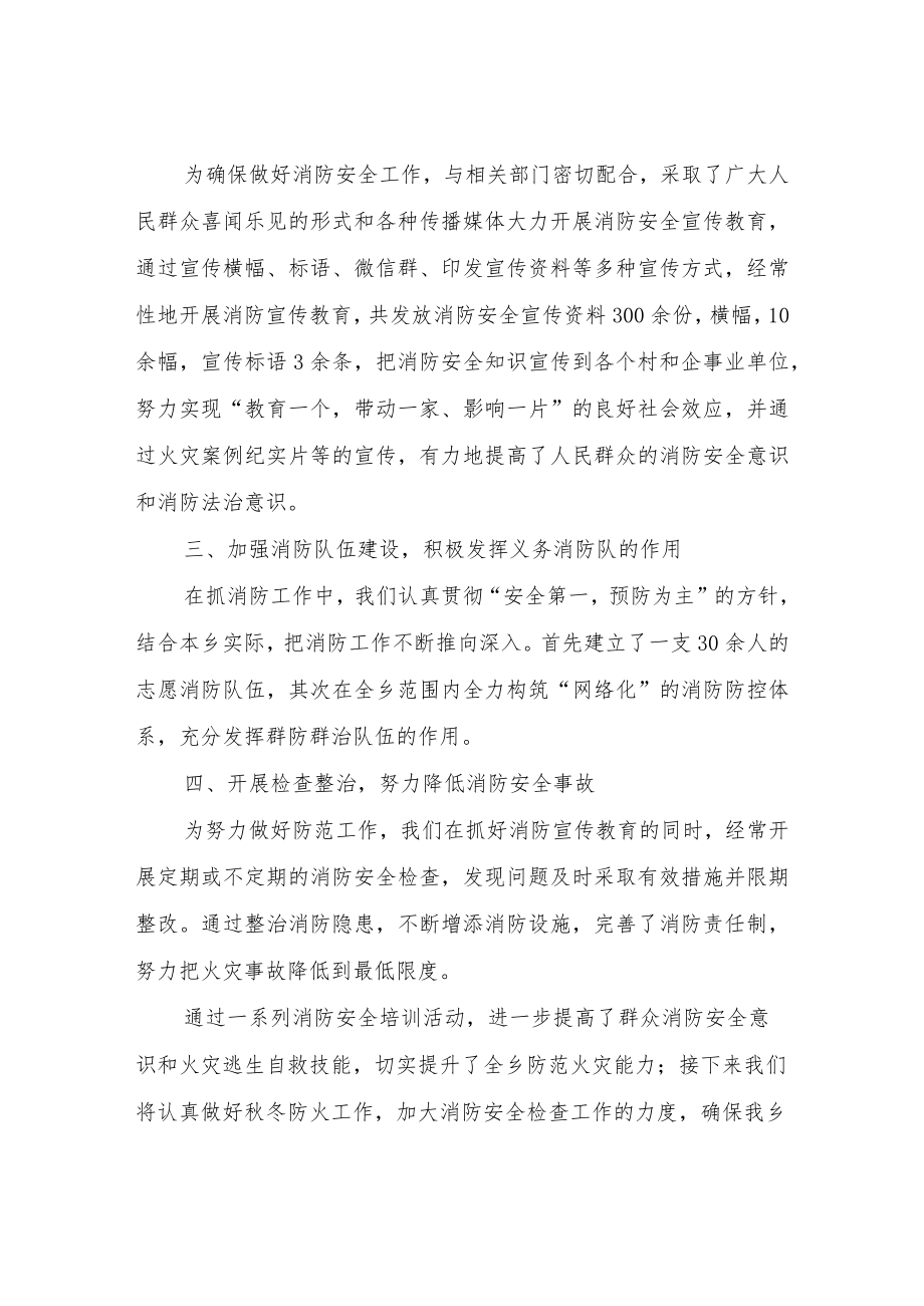 XX乡“消防宣传日”活动总结.docx_第2页