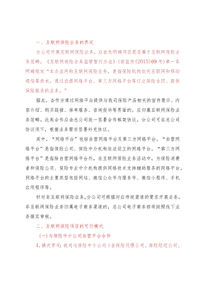 互联网保险项目可行模式.docx