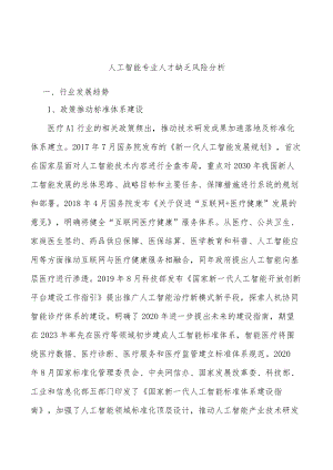 人工智能专业人才缺乏风险分析.docx