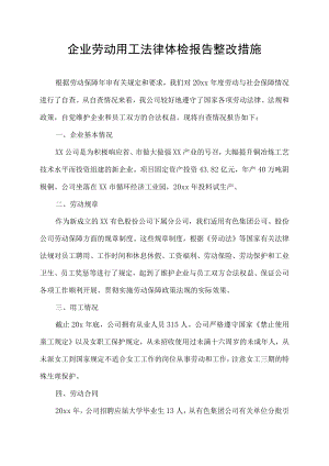 企业劳动用工法律体检报告整改措施.docx
