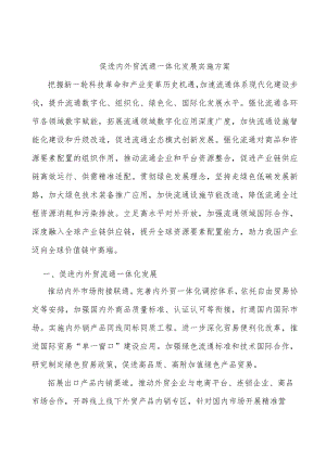 促进内外贸流通一体化发展实施方案.docx