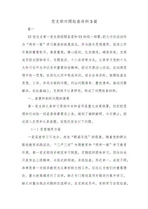 党支部对照检查材料3篇.docx