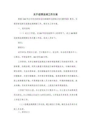 关于疫情流调工作方案.docx