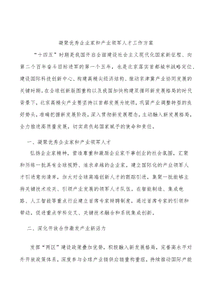凝聚优秀企业家和产业领军人才工作方案.docx