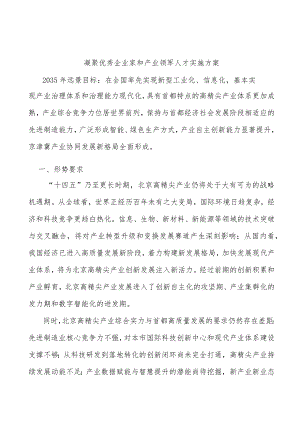 凝聚优秀企业家和产业领军人才实施方案.docx