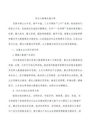 农业大数据实施方案.docx