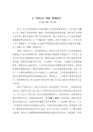 《功勋闪耀》观后感.docx