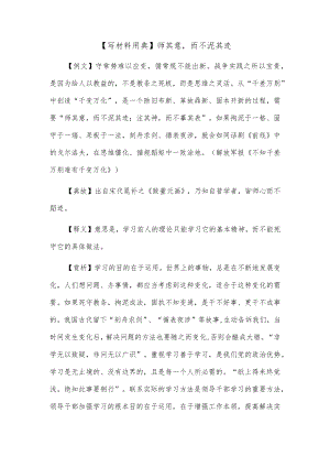 【写材料用典】师其意而不泥其迹.docx