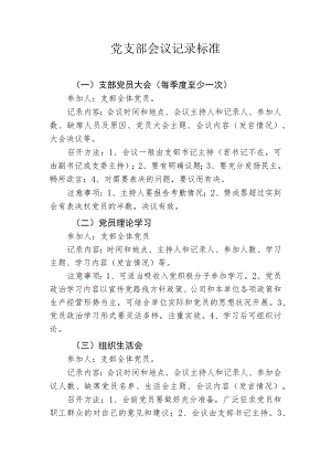 【模板】党支部会议记录标准.docx