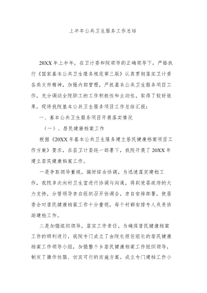 上半公共卫生服务工作总结.docx