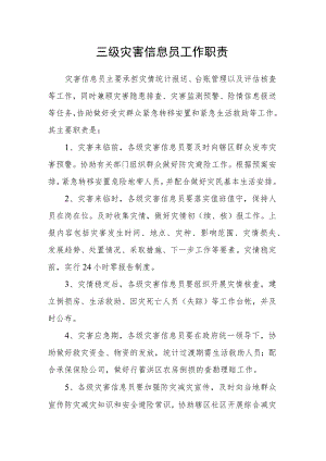 三级灾害信息员工作职责.docx