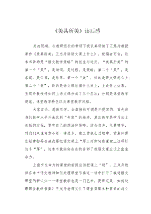 《美其所美》读后感.docx