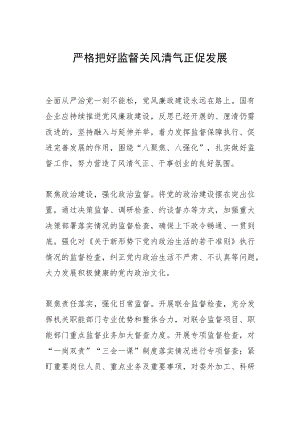 严格把好监督关 风清气正促发展.docx