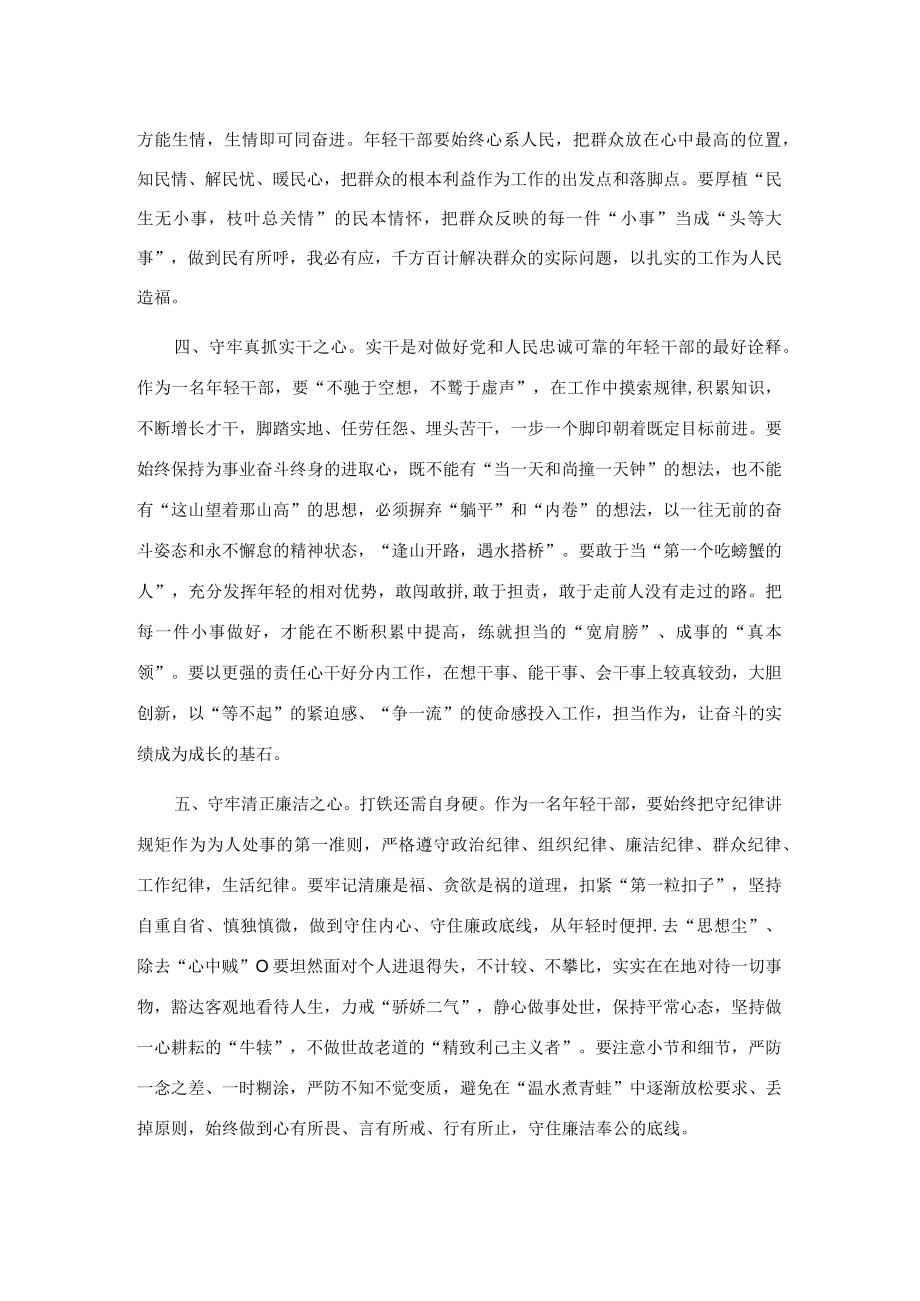 副县长轻干部座谈会发言提纲.docx_第2页