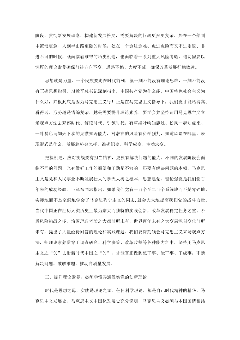 专题党课：不断提升理论素养以实际行动迎接党的二十大.docx_第3页