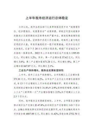 上半我市经济运行总体稳定.docx