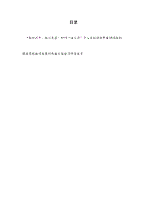 2022“解放思想、振兴发展”研讨回头看个人对照检查摆检视剖析整改材料和学习研讨发言.docx