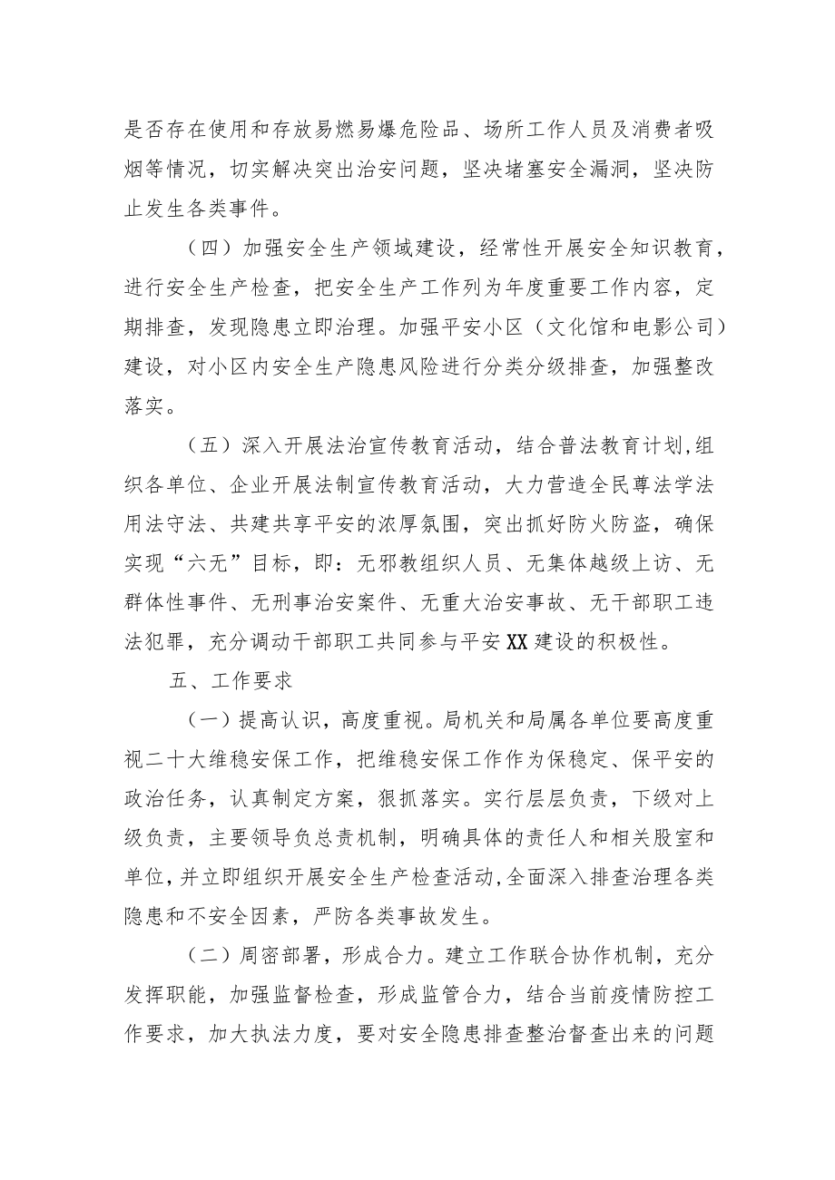 XX县文化和旅游局二十大维稳安保工作方案.docx_第3页