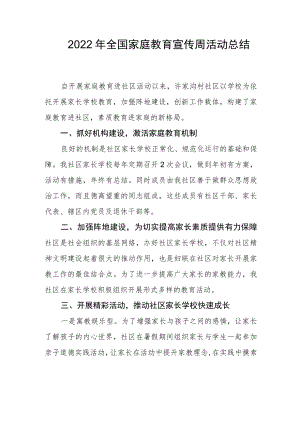 2022全国家庭教育宣传周活动总结6.docx