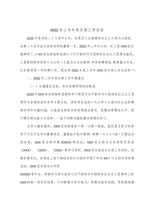 2022上半党支部工作总结.docx