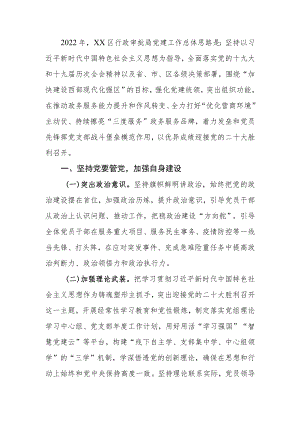 2022XX区行政审批局党支部工作计划.docx