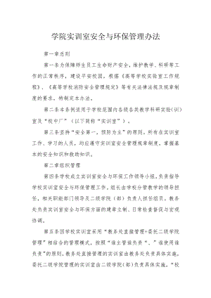 学院实训室安全与环保管理办法.docx
