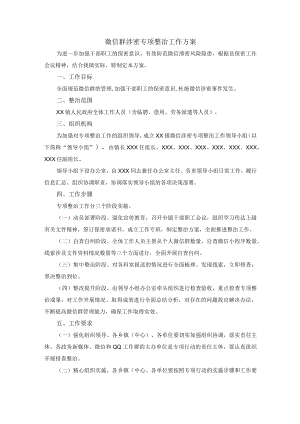 2022微信群涉密专项整治工作方案.docx