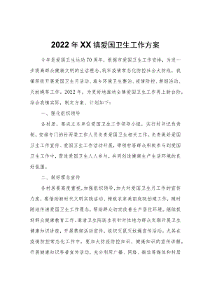 2022XX镇爱国卫生工作方案.docx