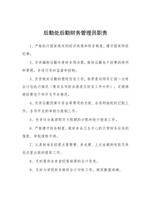 大学后勤处后勤财务管理员职责.docx