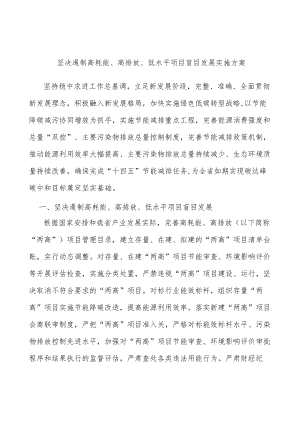 坚决遏制高耗能、高排放、低水平项目盲目发展实施方案.docx