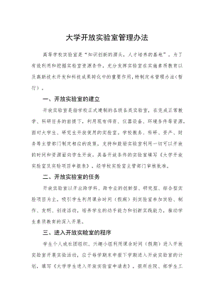 大学开放实验室管理办法.docx