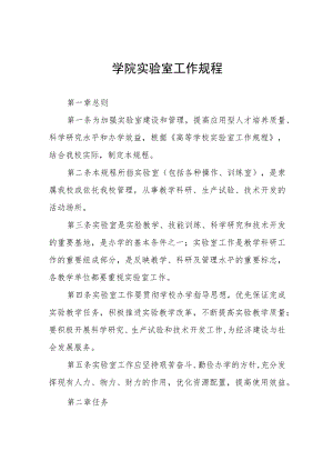 大学学院实验室工作规程.docx