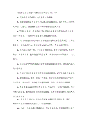 在辽宁考察讲话精神金句17句.docx
