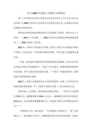 学习2022政府工作报告心得体会二.docx