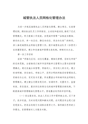 城管执法人员网格化管理办法.docx