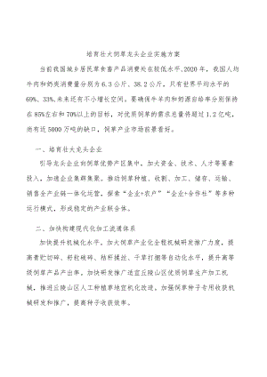 培育壮大饲草龙头企业实施方案.docx