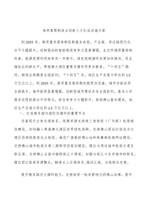 培养集聚制造业创新人才队伍实施方案.docx