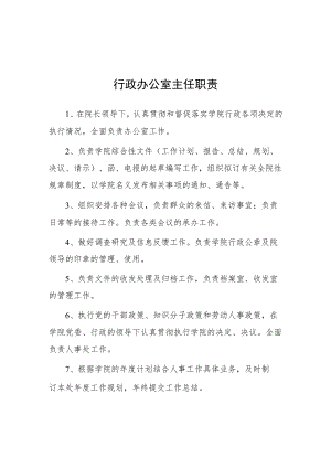 大学行政办公室主任职责.docx
