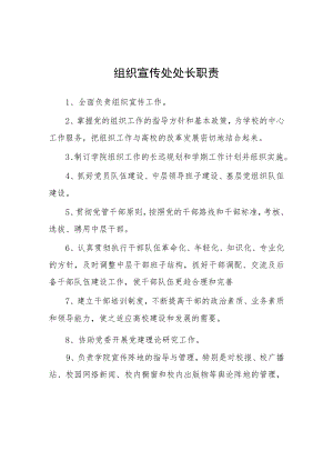 大学组织宣传处处长职责.docx